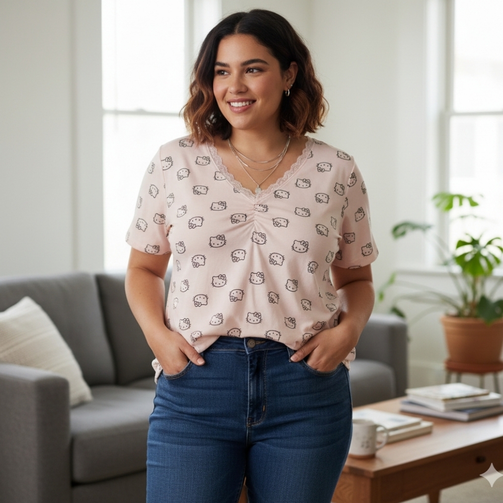 Hello Kitty Pink Short Sleeve Tee